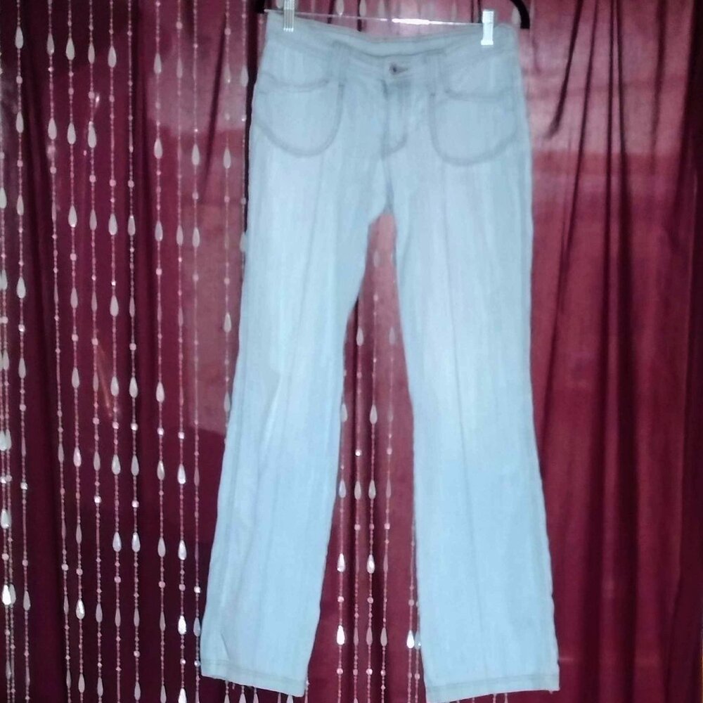 Size 11 Bongo Let Me B Distressed Light Blue Boot Cut Denim Jeans
